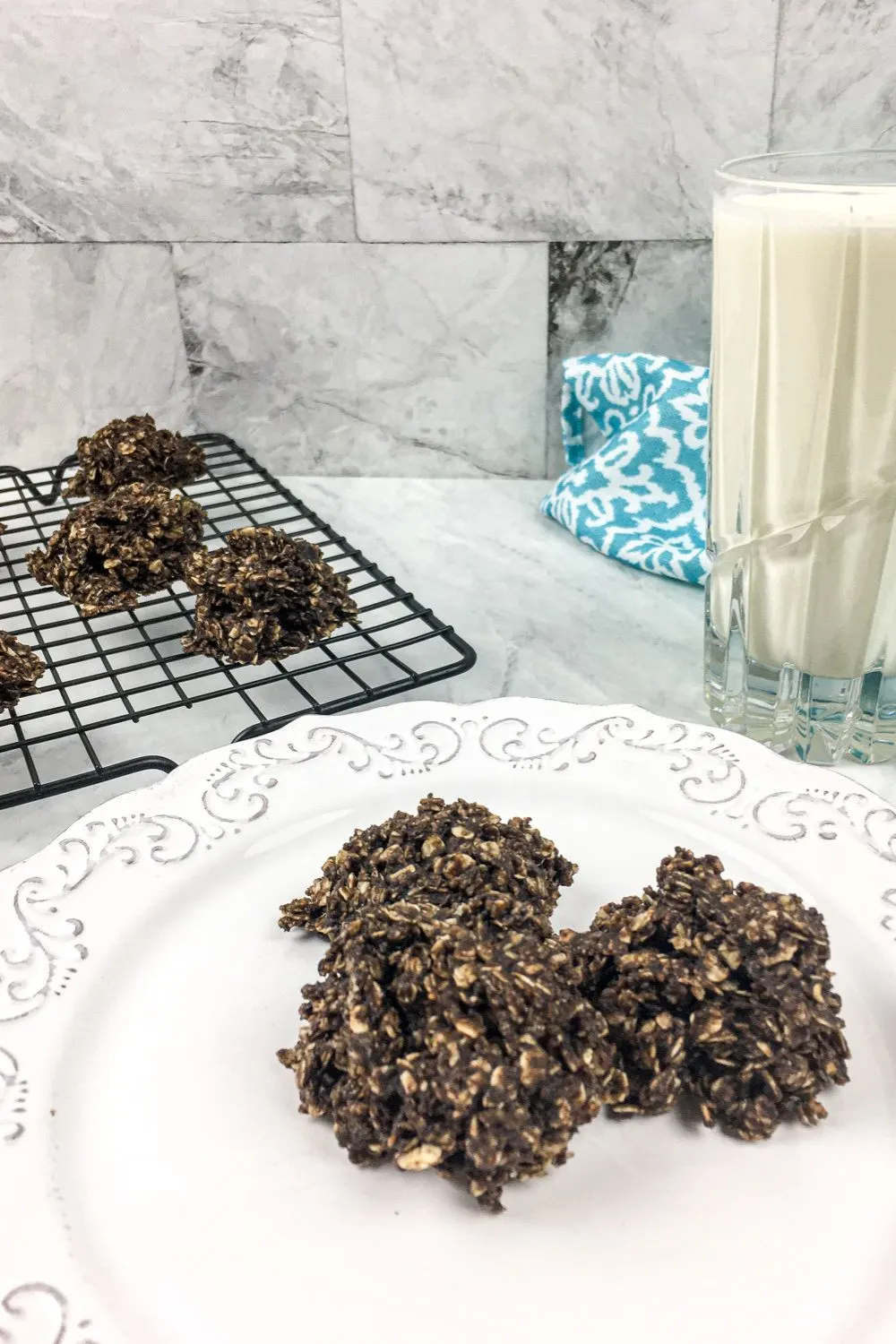 Chocolate peanut butter no bake cookies