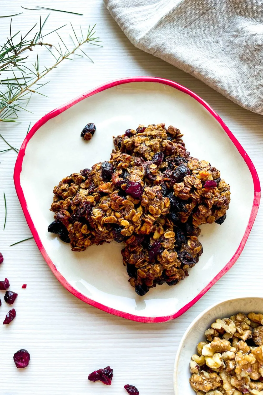 Oatmeal Cranberry Walnut Cookies