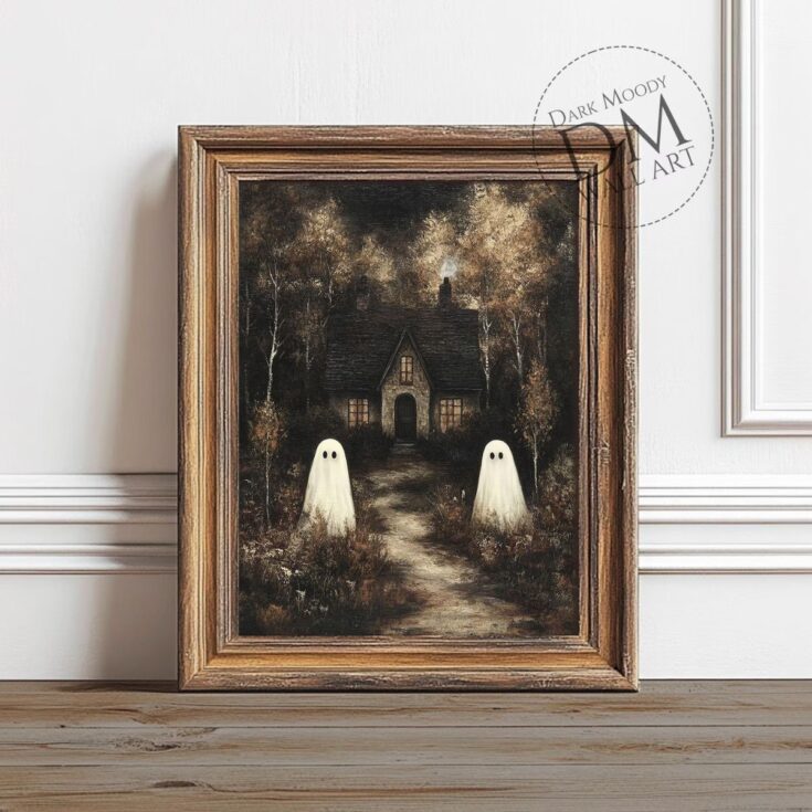 Image for Haunted Autumn Cottage Print